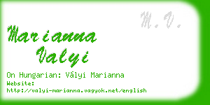 marianna valyi business card